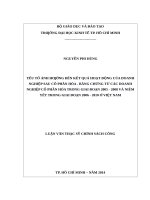 Yếu tố ảnh hưởng đến kết quả hoạt động của doanh nghiệp sau cổ phần hóa   bằng chứng từ các doanh nghiệp cổ phần hóa trong giai đọan 2005   2008 