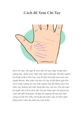 Cách Xem Chỉ Tay Xem 4 đường chính trong lòng bàn tay