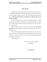 (Luận văn thạc sĩ) Phân tích tính khả thi của dự án đầu tư xây dựng nhà máy kéo sợi PVTEX Nam Định