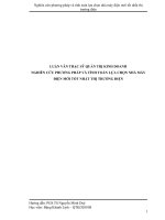 (Luận văn thạc sĩ) Nghiên cứu phương pháp và tính toán lựa chọn nhà máy điện mới tốt nhất thị trường điện