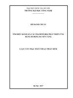 (Luận văn thạc sĩ) Tìm hiểu đánh giá các framework phát triển ứng dụng di động đa nền tảng