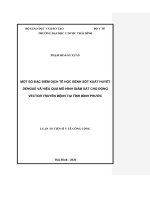 Một số đặc điểm dịch tễ học bệnh sốt xuất huyết dengue và hiệu quả mô hình giám sát chủ động vector truyền bệnh tại tỉnh bình phước   