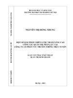 (Luận văn thạc sĩ) Một số giải pháp chiến lược nhằm nâng cao công tác quản trị nhân lực tại công ty CP VTC truyền thông trực tuyến