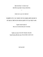 Nghiên cứu các nhân tố tác động đến hành vi sử dụng thẻ ngân hàng quốc tế tại việt nam tt 