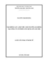 Luận văn Tạo động lực làm việc cho người lao động tại công ty cổ phần xây dựng số 1 hà nội 