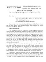 Báo cáo tham luận về công tác nâng cao chất lượng sinh hoạt chi bộ   da phuoc chinh sủa hoan chinh