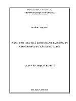 Nâng cao hiệu quả kinh doanh tại công ty cổ phần đầu tư xây dựng aline 