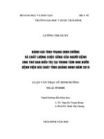 Đánh giá tình trạng dinh dưỡng và chất lượng cuộc sống của người bệnh ung thư gan điều trị tại trung tâm ung bướu bệnh viện bãi cháy tỉnh quảng ninh năm 2019  