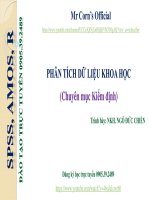 Hướng dẫn thực hiện các phép kiểm định trong SPSS