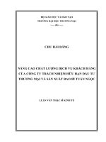 Nâng cao chất lượng dịch vụ khách hàng của công ty trách nhiệm hữu hạn đầu tư thương mại và sản xuất bao bì tuấn ngọc 