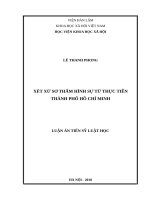 Xét xử sơ thẩm hình sự từ thực tiễn thành phố Hồ Chí Minh