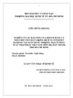 Nghiên cứu sự hài lòng của khách hàng cá nhân đối với chất lượng dịch vụ internet banking tại ngân hàng thương mại cổ phần xuất nhập khẩu việt nam trên địa bàn thành phố hồ chí minh 