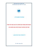 Phân tích hiệu quả tài chính hoạt động kinh doanh của ngân hàng TMCP ngoại thương việt nam 