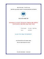 Đảm bảo an toàn tín dụng trong hệ thống ngân hàng thương mại việt nam 