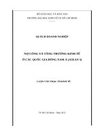 Nợ công và tăng trưởng kinh tế ở các nước đông nam á (asean 5) 