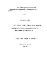 Xây dựng chiến lược kinh doanh cho công ty sơn 4 oranges co , LTD  việt nam đến năm 2020 