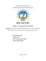 BÀI tập lớn TTHCM Muốn cứu nước và giải phóng dân tộc không còn con đường nào khác con đường cách mạng vô sản.