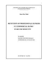 Retention of professional bankers at commercial banks in ho chi minh city 