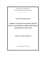 Nghiên cứu mối quan hệ giữa truyền dẫn tỷ giá hối đoái và điều hành chính sách tiền tệ ở việt nam 