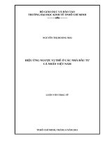 Hiệu ứng ngược vị thế ở các nhà đầu tư việt nam 