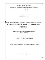 Giải pháp marketing mix cho sản phẩm áo sơ mi viettien của tổng công ty cổ phần may việt tiến 
