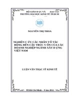 Nghiên cứu các nhân tố tác động đến cấu trúc vốn của các doanh nghiệp ngành xây dựng việt nam 