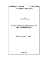Phân tích động lực học tấm có vết nứt chịu tải trọng di động 