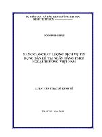 Nâng cao chất lượng dịch vụ tín dụng bán lẻ tại ngân hàng thương mại cổ phần ngoại thương việt nam 