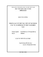 Pháp luật về thủ tục xét xử sơ thẩm các vụ án hình sự ở Việt Nam hiện nay