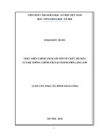 Thực hiện chính sách sắp xếp tổ chức bộ máy của hệ thống chính trị tại thành phố Lạng Sơn