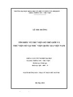 Tìm hiều về thư viện số thế giới và thư viện số tại thư viện quốc gia việt nam 