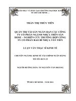 Quản trị tài sản ngắn hạn các công ty cổ phần ngành nhựa trên sàn hose   nghiên cứu trường hợp công ty cổ phần bao bì nhựa tân tiến 