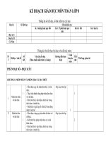 Kế hoạch giáo dục môn toán lớp 8 năm học 2020   2021 