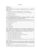 Báo cáo thực tập khoa kinh tế luật tại Công ty TNHH thương mại và dịch vụ Hùng Đức