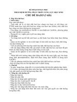 KẾ HOẠCH DẠY HỌC CHỦ ĐỀ BAZƠ