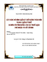 Xây dựng mô hình quản lý chất lượng hoàn thiện trong quản lý thuế nghiên cứu tình huống chi cục thuế quận phú nhuận   TP  hồ chí minh 