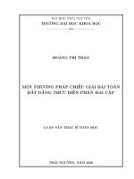 Một phương pháp chiếu giải bài toán bất đẳng thức biến phân hai cấp 