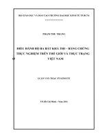 Điều hành bộ ba bất khả thi   bằng chứng thực nghiệm trên thế giới và thực trạng ở việt nam 