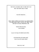 Thực hiện chính sách đào tạo, bồi dưỡng cán bộ, công chức cấp xã tại huyện Eakar, tỉnh Đắk Lắk