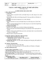 GIÁO ÁN CHỦ ĐỀ 1 giới thiệu chung về thế giới sống