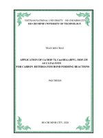 Khảo sát hoạt tính xúc tác của cu MOF 74, cu 2 (OBA) 2 (BPY) và MOF  235 cho phản ứng hình thành liên kết carbon dị tố