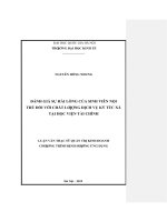 Đánh giá sự hài lòng của sinh viên nội trú đối với chất lượng dịch vụ ký túc xá tại học viện tài chính  