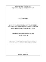 Quản lý hoạt động giáo dục trải nghiệm ở các trường trung học phổ thông chuyên khu vực bắc miền trung việt nam tt 