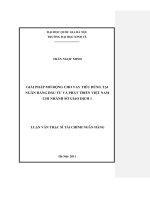 Giải pháp mở rộng cho vay tiêu dùng tại ngân hàng đầu tư và phát triển việt nam chi nhánh sở giao dịch 1 