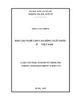 Đào tạo nghề cho lao động xuất khẩu ở việt nam 