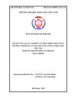 NGHIÊN CỨU ĐIỀU KHIỂN BÁM TỐI ƯU MÔMEN CHO ĐỘNG CƠ XĂNG ĐỂ GIẢM LƯỢNG NHIÊN LIỆU TIÊU THỤ (Luận án tiến sĩ)