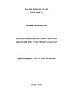 Giải ngân vốn hỗ trợ phát triển chính thức (ODA) ở việt nam   thực trạng và giải pháp 
