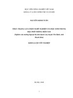 THỰC TRẠNG lựa CHỌN NGHỀ NGHIỆP của học SINH TRUNG học PHỔ THÔNG HIỆN NAY