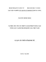 Vị thế, yếu tố cản trở và giải pháp nâng cao năng lực cạnh tranh quốc gia Việt Nam