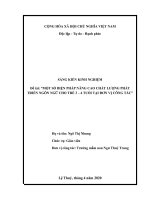 một số biện pháp nâng cao chất lượng phát triển ngôn ngữ cho trẻ 3 – 4 tuổi tại đơn vị công tác 